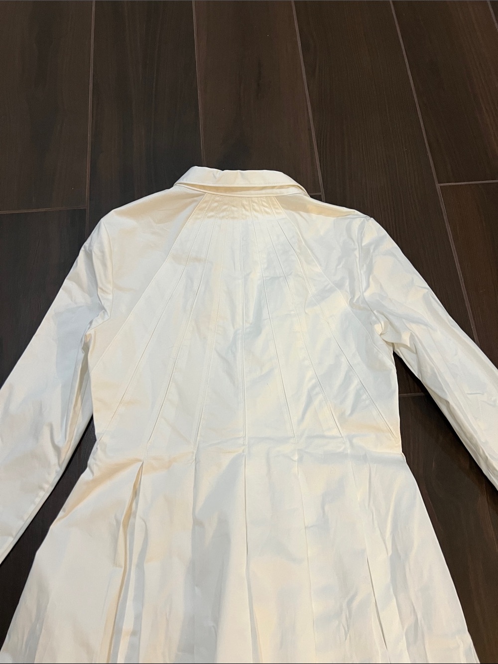 Zac Posen White Button Front Shirtdress Cotton Poplin Size 12 - Picture 6 of 15